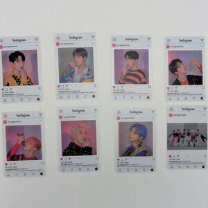 BTS Instagram Photocard Photo Card Set of 8 Transparent Jin Jhope Jungkook Jimin